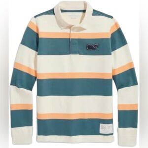 NWT Vineyard Vines Boys Rugby Multi-Stripe Long Sleeve Shirt XL (18)